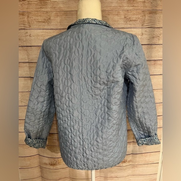 Napa Valley Jacket Womens blue Quilted Lightweight Open Front- Medium - Picture 2 of 4